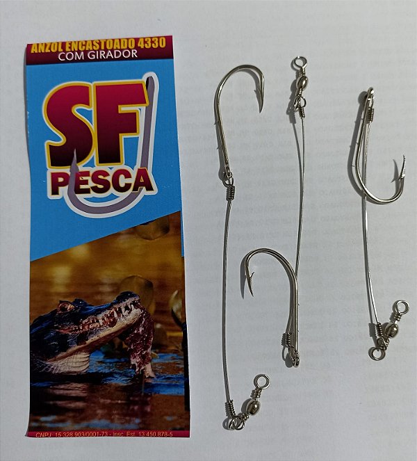 Pc Anzol 4330 2/0 Encastoado C/g C/10 Sf Pesca