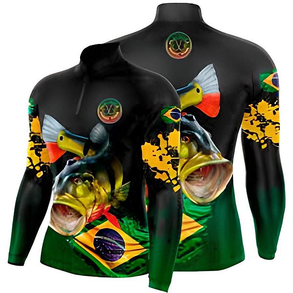 Camisa Infantil Uv 50 Tucunare Brasil 01 10 Play P