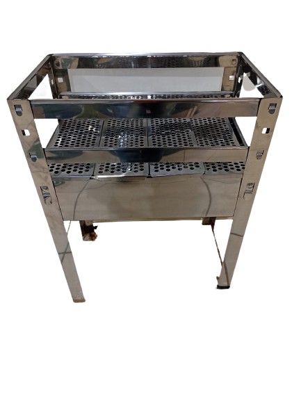 Churrasqueira Inox Portatil 50x30x65cm Metalurg