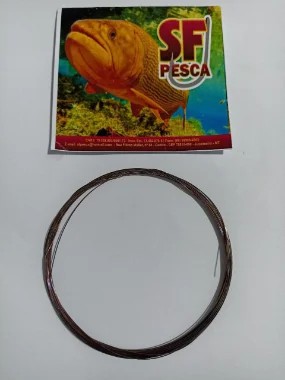 Pc Arame De Aco Black 55mm 10m Duro Sf Pesca