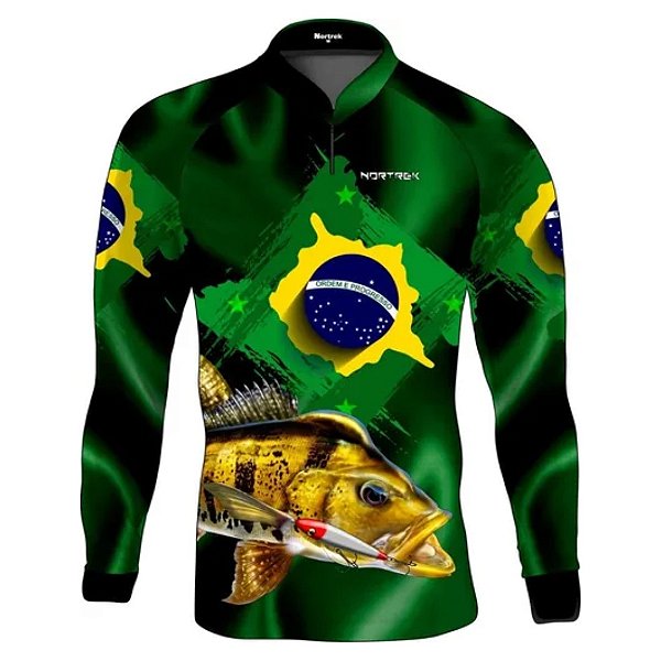 Camisa Masculina Uv 50 Tucunare Brasil G Nortrek