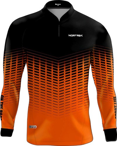 Camisa Infantil Uv 50 Style 03 Laranja 8 Nortrek