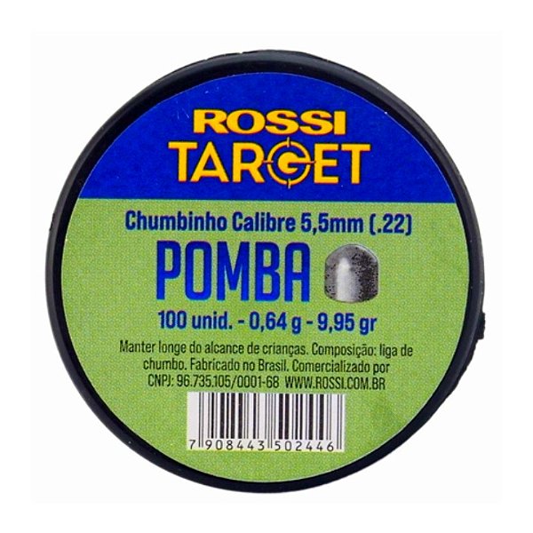 Chumbinho 5.5 Target Pomba C/100 Rossi