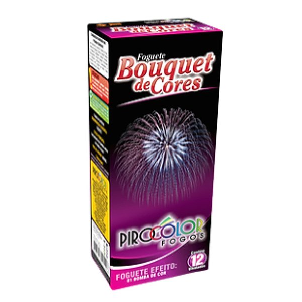 Foguete Bouquet De Cores C/12 Pirocolor Fogos