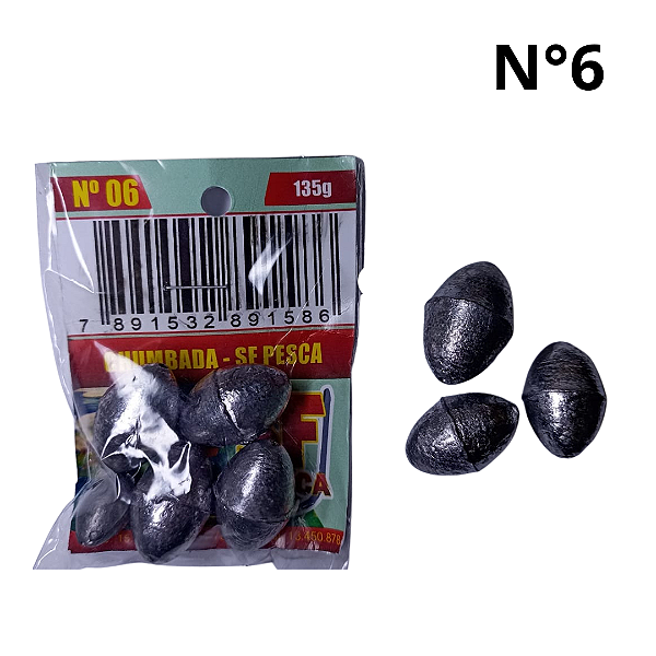 Pc Chumbada Oliva 6 135g Sf Pesca