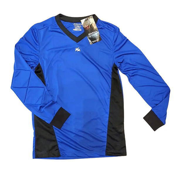 Camisa Goleiro Infantil Premium Royal/preto G Kanx