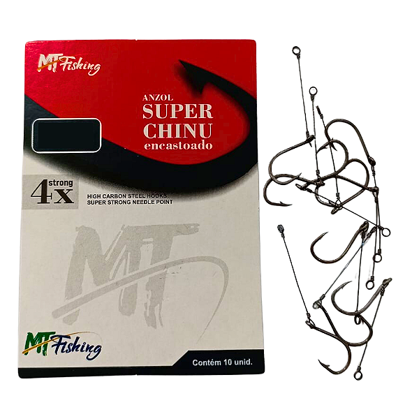 Pc Anzol Super Chinu 2 Encastoado S/g C/10 Mt Fish
