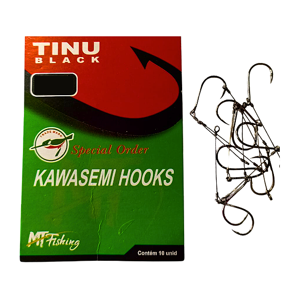 Pc Anzol Tinu Kawas 1 Black Encastoado S/g C/10 Mt