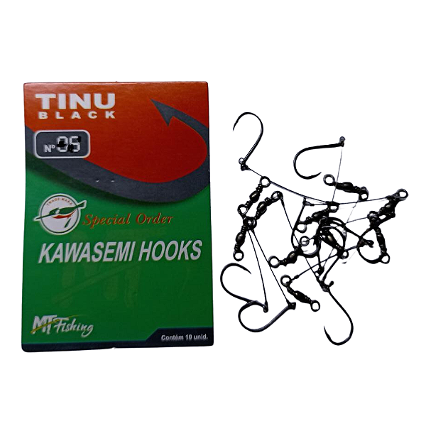 Pc Anzol Tinu Kawas 4 Black Encastoado C/g C/10 Mt