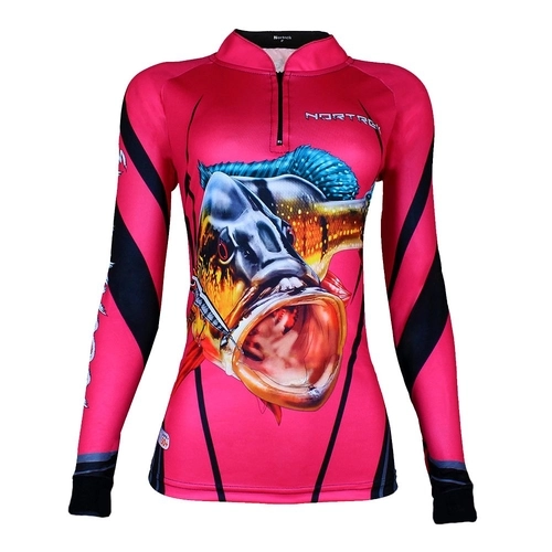 Camisa Infantil Uv 50 Tucunare Rosa 8 Nortrek