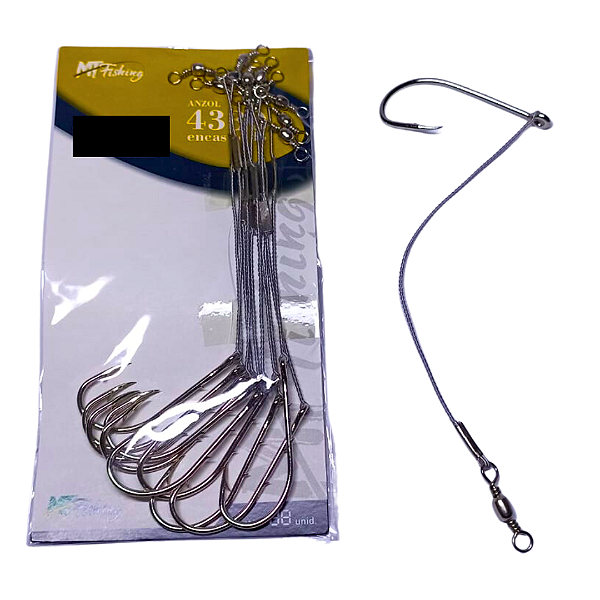 Pc Anzol 4330 Nickel Flexi 6/0 Encastoado C/g C/5