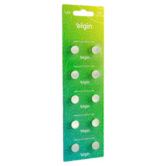 Bateria Botao Alcalina Lr44 1.5v Elgin