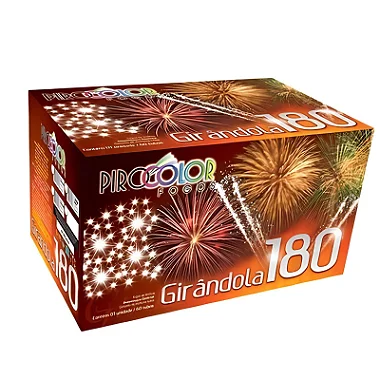 Girandola 180 Baixo Ruido Pirocolor Fogos