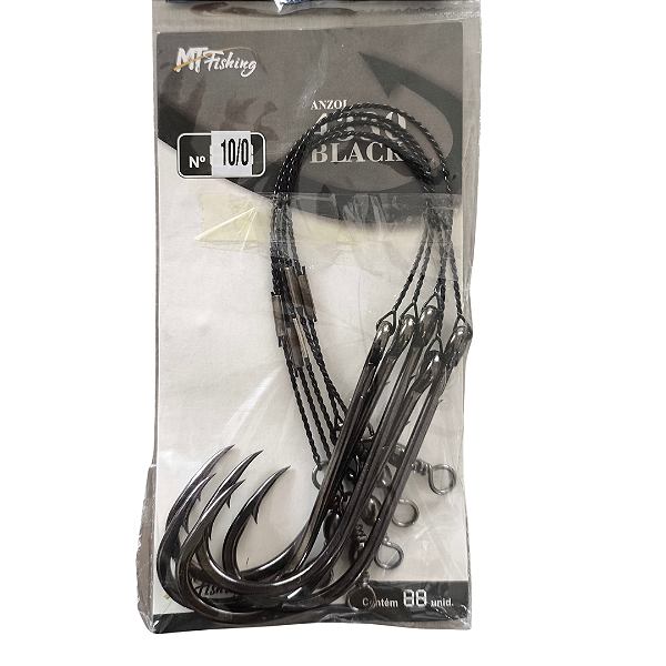 Pc Anzol 4330 Black Torcid 10/0 Encastoado C/g C/5