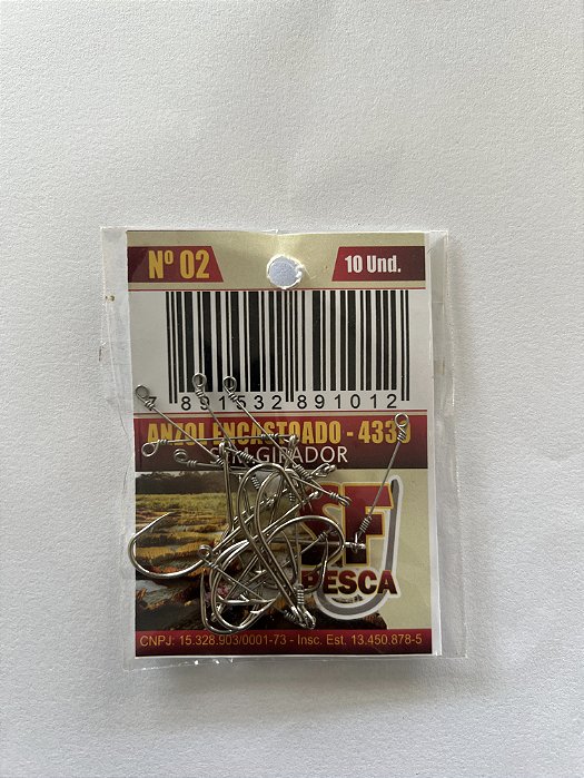 Pc Anzol 4330 02 Encastoado S/g C/10 Sf Pesca