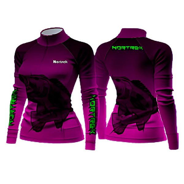 Camisa Feminina Uv 50 Tucunare Roxa Ex Nortrek