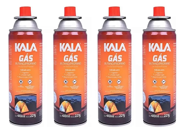 Caixa De Gas Cartucho Fogareiro 227g Kalagas C/4