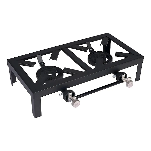 Fogao 2 Boca Alta Pressao Aco Rustic Mor