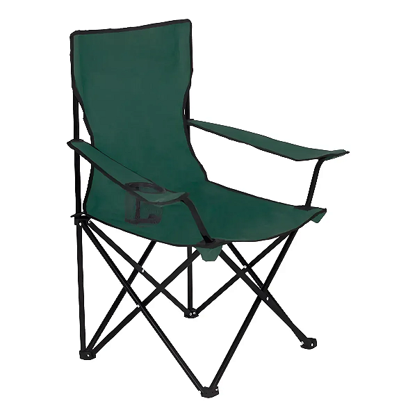 Cadeira Dobravel Camping Porta Copo Verd 120kg Mor