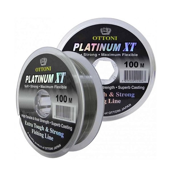 Linha Platinum Xt 100m 0.45mm 25.1kg Ottoni