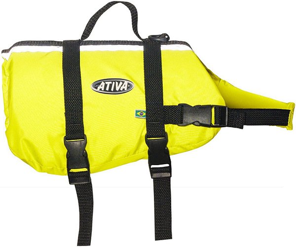 Colete Animal Pet Vest M 9 A 18kg Amarelo Ativa