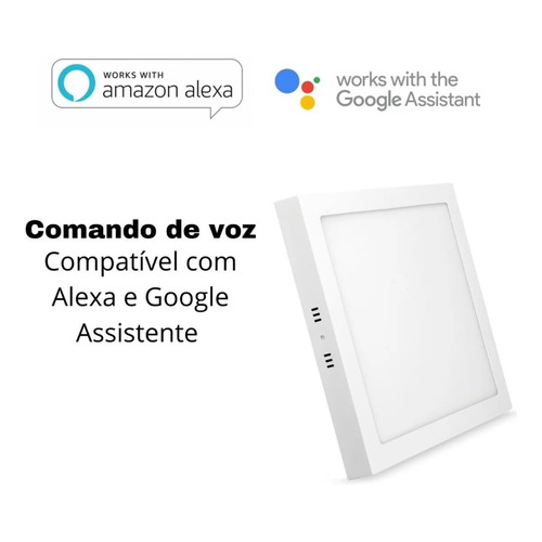 Painel De Led Sobrepor 18w Quadrado Dimerizável Smart Gaya Cor Branco-frio a branco-quente dimerizavel 110V/220V