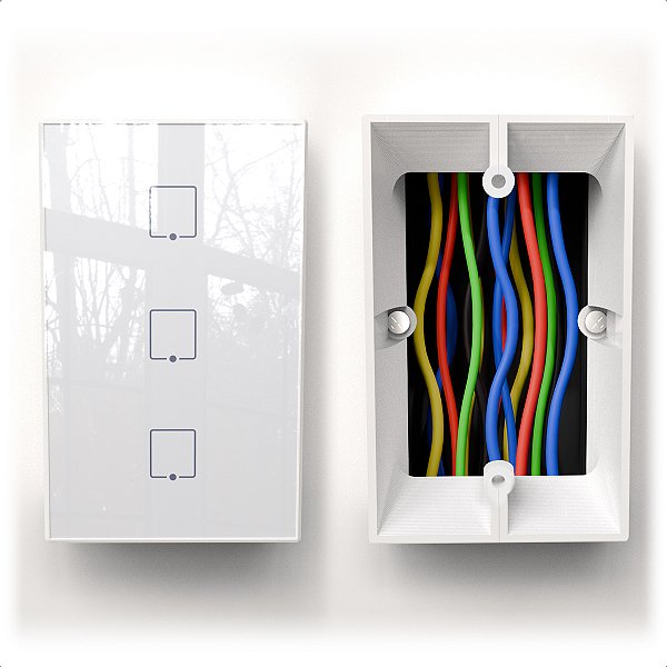 Caixa Sobrepor Adaptador 4x2 Interruptor Inteligente Sonoff