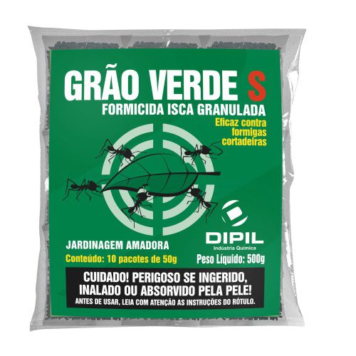 Grao Verde Isca Granulada Para Formigas 10X50Gr Dipil