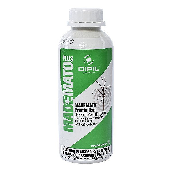 Mata Mato Liquido Pronto Uso Glifosato 1% Mademato Plus 1Lt Dipil