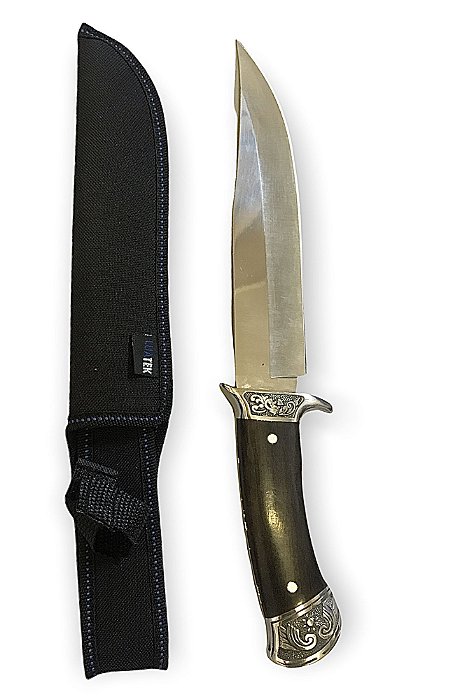 Faca De Caça, Pesca E Churrasco Modelo Luxo C/ Bainha Luatek