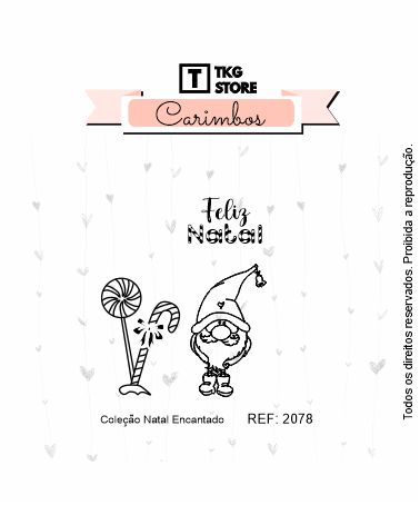 Carimbo Natal Encantado  Duende 2078