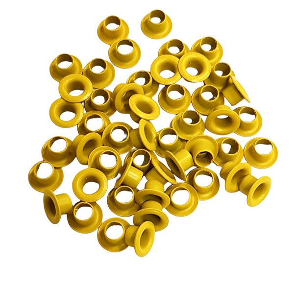 Ilhós Alumínio Amarelo TKG Store 8mm - 50un