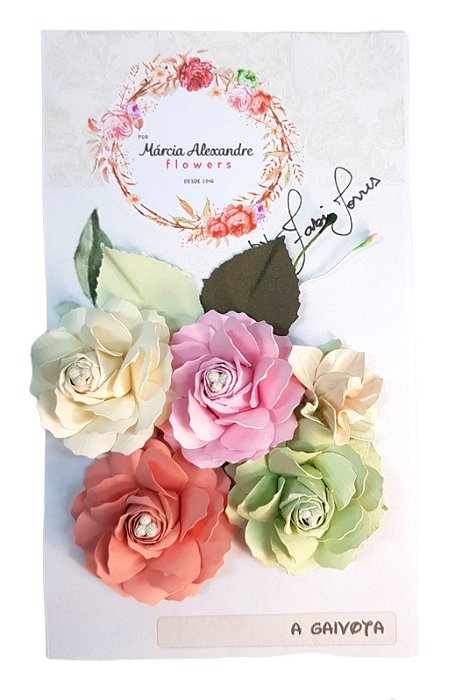 Flores de Papel Artesanal e Perfumadas Márcia Alexandre Mesclada 0729