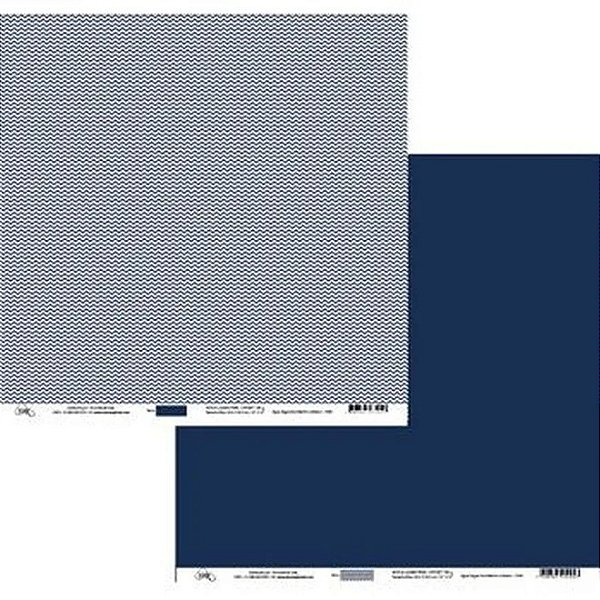 Folha Scrapbook Zigue Zague Azul Marinho Chevron 5090 OK Scrapbook