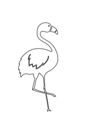Carimbo de Madeira Flamingo Arte Fácil ca678
