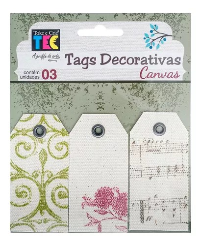 Tags Decorativas Canvas Toke e Crie Classico 16113