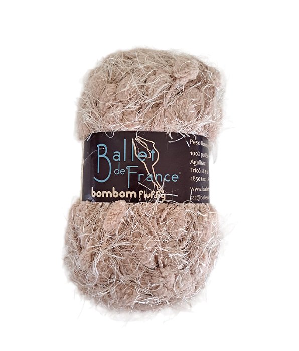 Novelo de Lã - Fio Bombom Fluffy Ballet de France Bege 0020