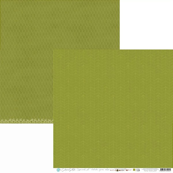 Folha Scrapbook Carina Sartor - Coleção Hohoho Base 19 Verde