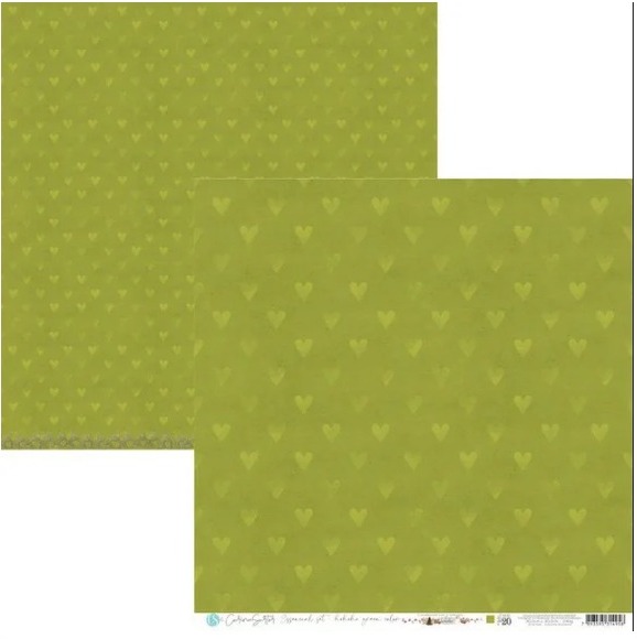 Folha Scrapbook Carina Sartor - Coleção Hohoho Base 20 Verde