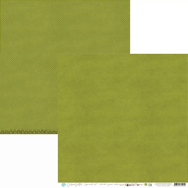 Folha Scrapbook Carina Sartor - Coleção Hohoho Base 16 Verde