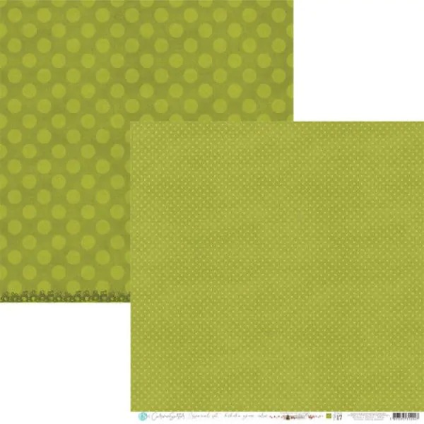Folha Scrapbook Carina Sartor - Coleção Hohoho Base 17 Verde