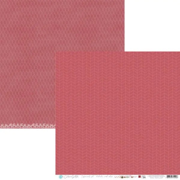 Folha Scrapbook Carina Sartor - Coleção Hohoho Base 23 Vermelho