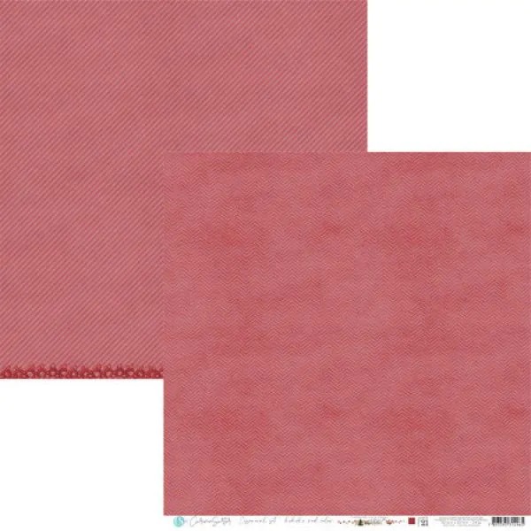 Folha Scrapbook Carina Sartor - Coleção Hohoho Base 21 Vermelho