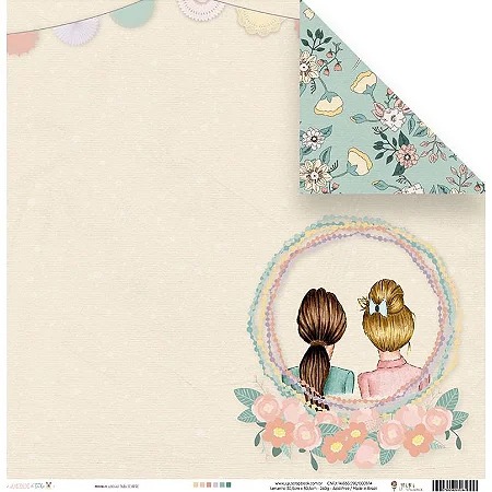 Folha Scrapbook Juju Coleção Amizade é Tudo Amigas para Sempre