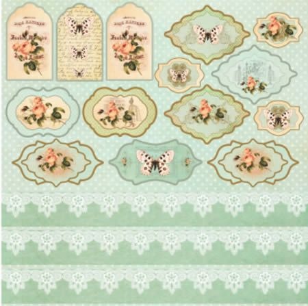 Folha Scrapbook Manequim Tags SC258 Arte Fácil