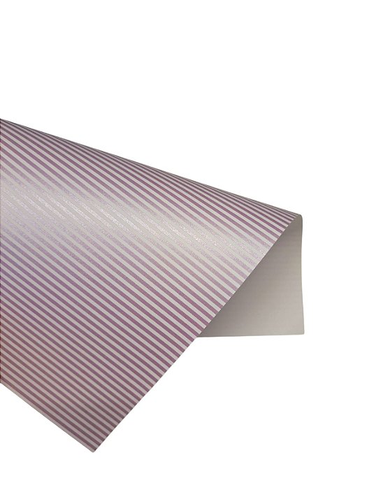 Folha Scrapbook Metalizada Listra Fina Lilás PDLF Metallik