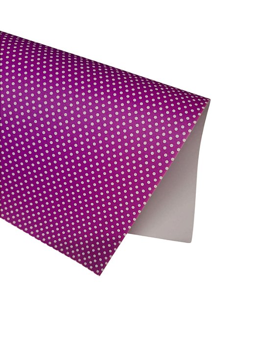 Folha Scrapbook Metalizada Bolinha Roxa PDBOB Metallik