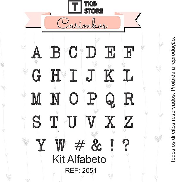 Kit Carimbo Alfabeto TKG Store 2051