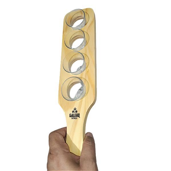 Régua Porta Copos Galeão para 4 copos de dose