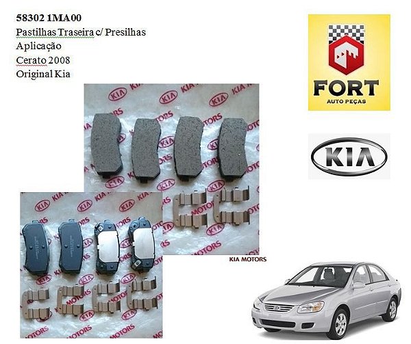 PASTILHA TRASEIRA CERÂMICA KIA RIO;CERATO; SPORTAGE / HYUNDAI i30; iX35; SONATA; TUCSON